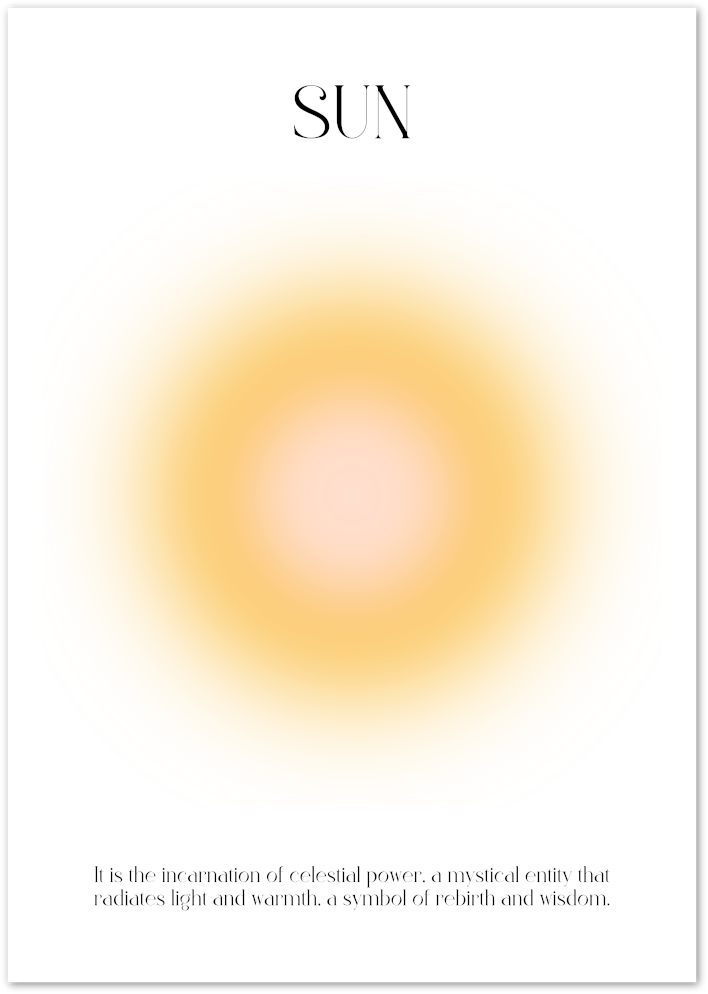 Posterux© | Sun – Minimalist Warm Glow Poster
