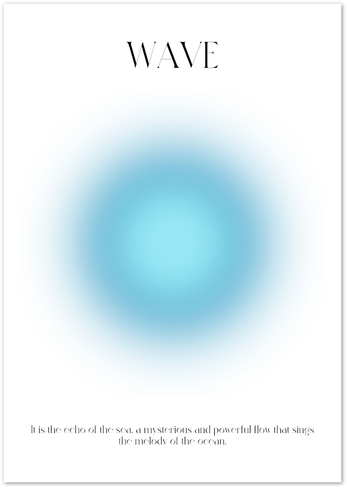 Posterux© | Wave – Minimalist Ocean Energy Poster