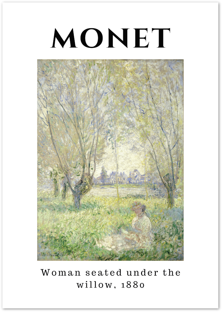 Posterux© | Woman Seated Under the Willow – Monet Impressionist Poster