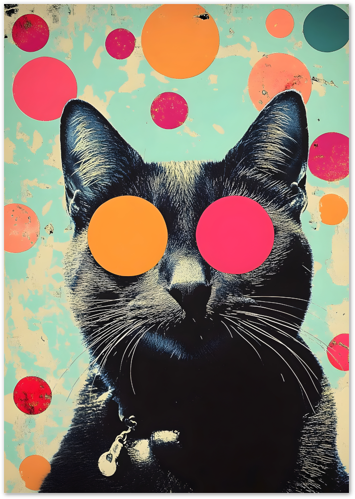 Posterux© | Psychedelic Cat Poster – Pop Art Style