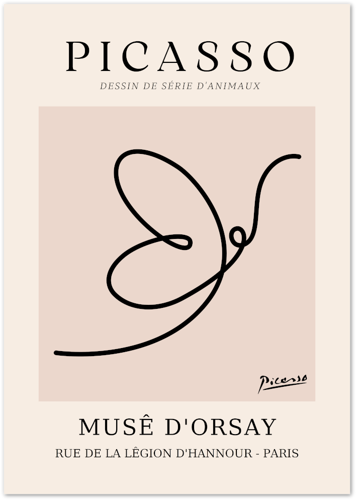 Posterux© | Picasso Line Art Poster – Animal Series at Musée d'Orsay